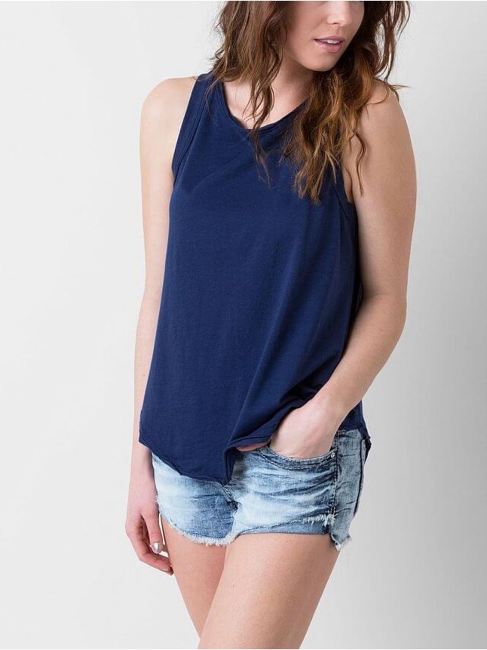 Free People Sydney Tank Top Indigo Women Size Large NWT